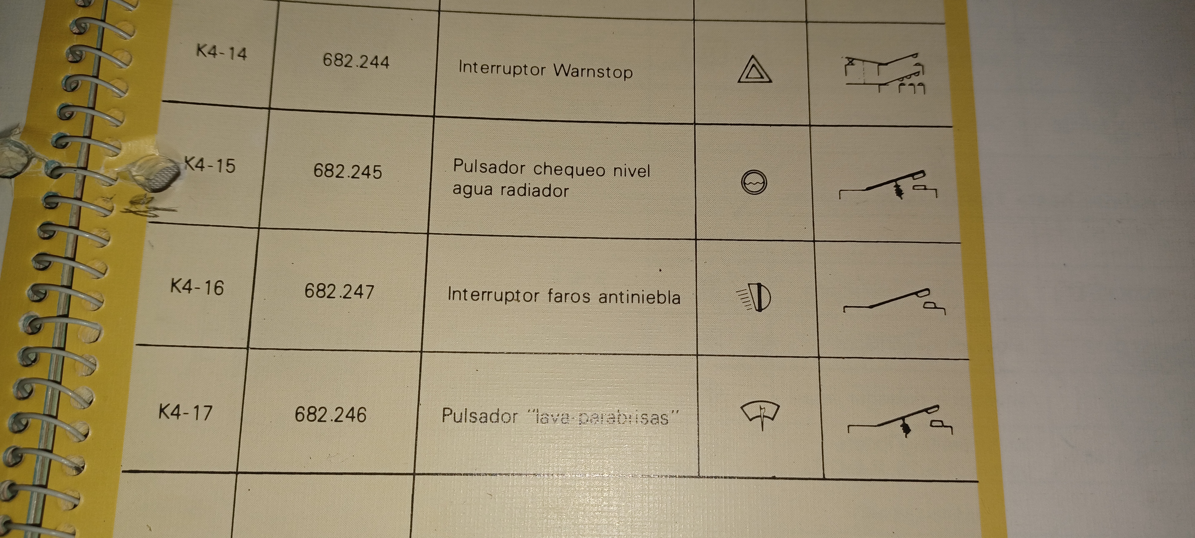 *PULSADOR CHEQUEO PEGASO 7150 K4-15 MAI